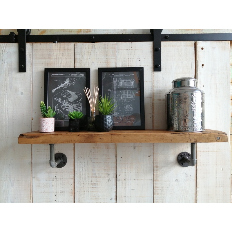 Wood Shelf Reclaimed With, Rustic Barn Wood Shelves