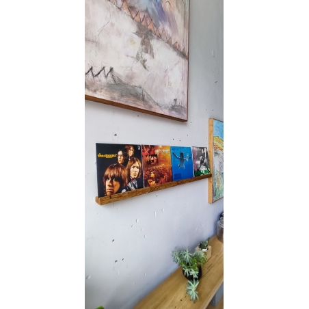 Supporto Per Giradischi A 5 Ripiani, Scaffale Per Vinili, In Metallo E Legno, Dimensioni 50x51x145 Cm